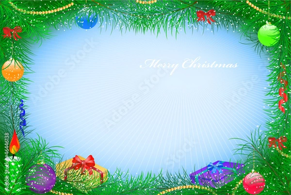 Obraz card from fir-tree branches