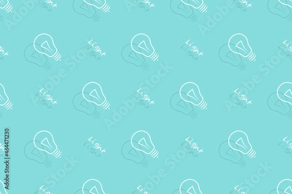 Fototapeta Background on the theme of light bulbs and lighting.Seamless pattern From the silhouette of light bulbs.
