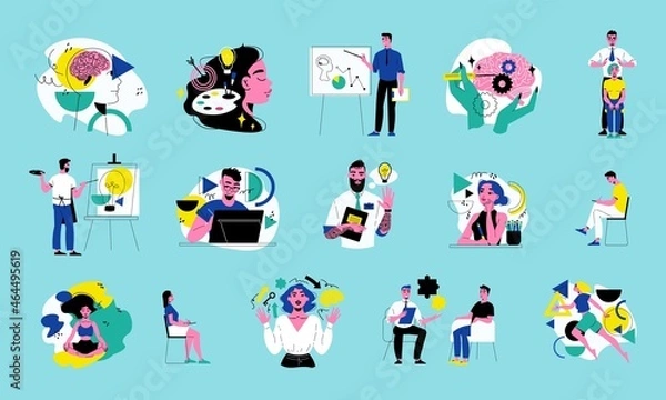 Fototapeta Creative Trainer Color Set