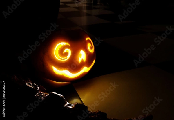 Obraz тыква с светящимися глазами