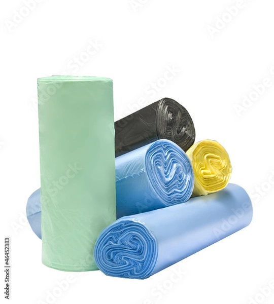 Obraz many colored garbage bags