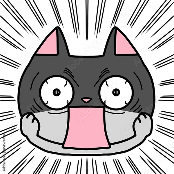 Obraz 絶望不安叫ぶ猫さん