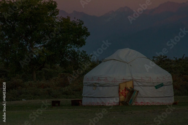 Obraz tent on a hill