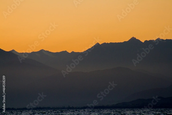 Obraz sunset in the mountains