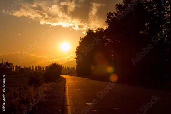 Obraz sunset in the city