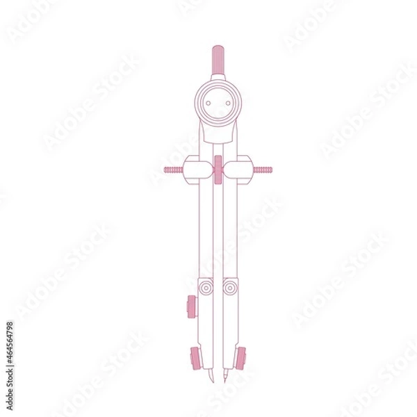 Obraz Drafting compass for architecture and engineering