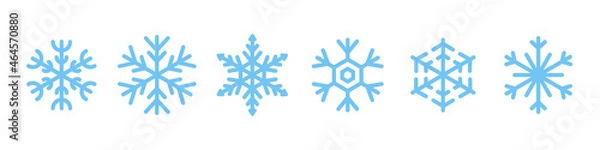 Fototapeta Snowflake icons collection. Set of Christmas snowflake icons