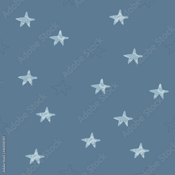Fototapeta Vector seamless background with stars.