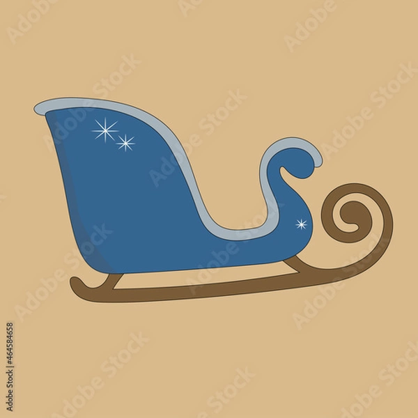 Obraz Blue winter sled here!