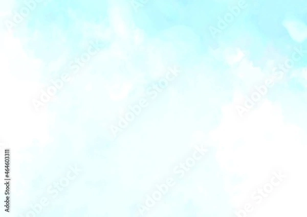 Fototapeta 幻想的な水彩の水色テクスチャ背景

