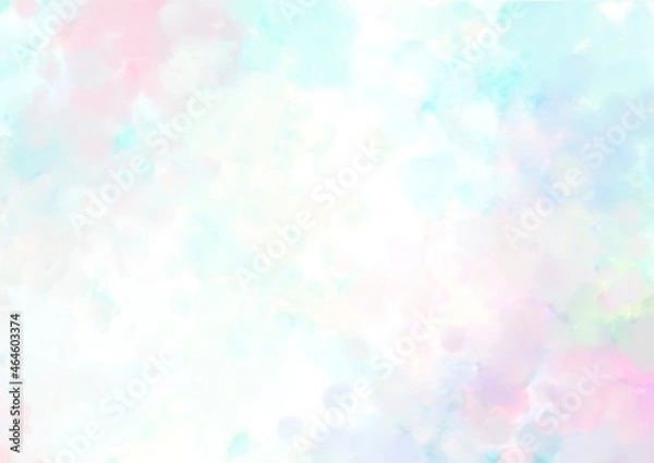 Obraz 幻想的な水彩の水色テクスチャ背景
