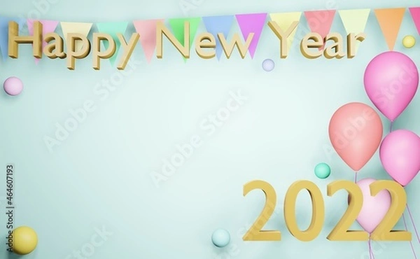 Fototapeta happy new year 2022