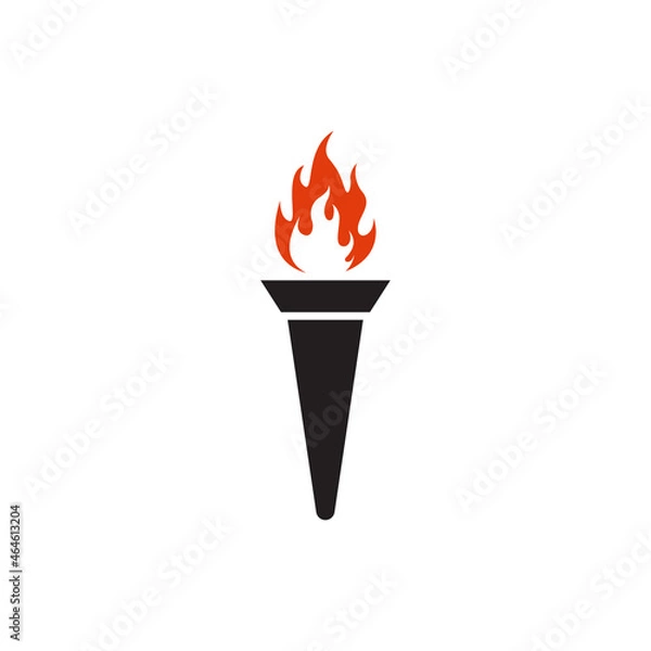 Fototapeta torch icon design template vector