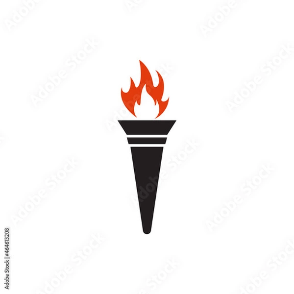 Fototapeta torch icon design template vector
