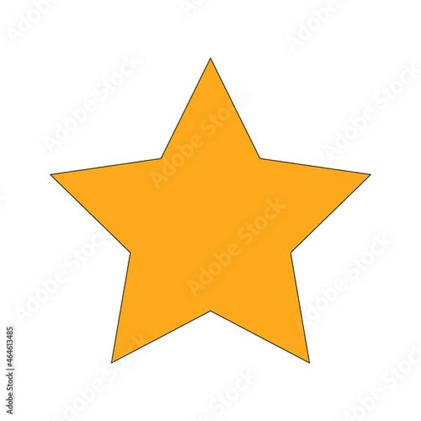 Fototapeta Star icon. illustration of yellow star vector icon. can be use for the web, part of presentation, christmas design decorations, and others. vector