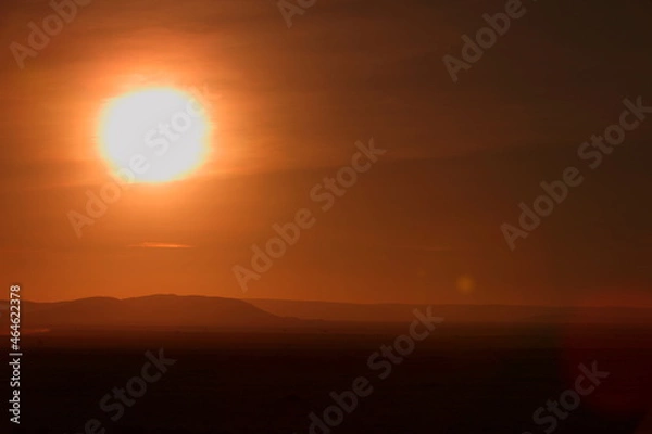 Obraz アフリカマサイの夕日