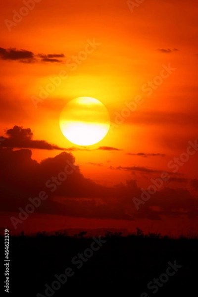 Obraz アフリカマサイの夕日