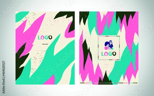 Obraz Vector poster collection. Creative art set. Vector frame background. Hipster graphics. Minimal report design vector collection.