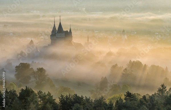 Obraz Bojnice castle in the fog