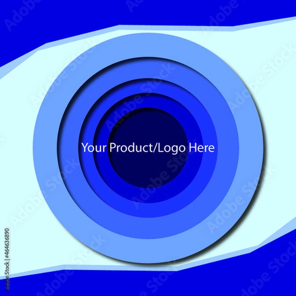 Fototapeta Abstract Round Blue 3D Shadow Background