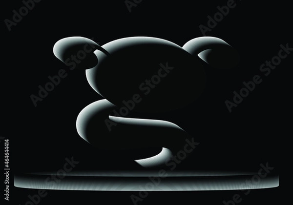 Obraz silhouette of a person with a hat