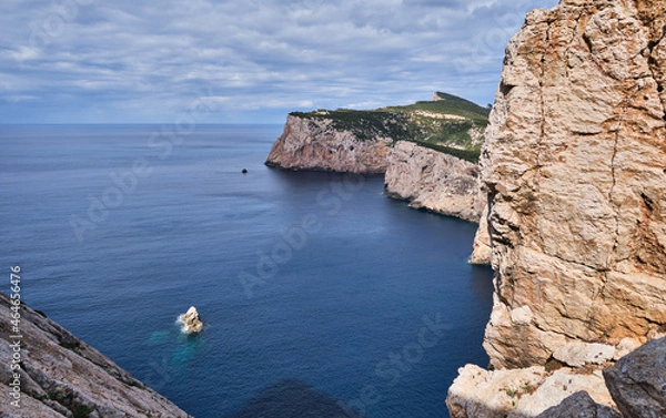 Obraz View from Grotta dei vasi rotti, Capo Caccia, Alghero, Sardinia, Italy