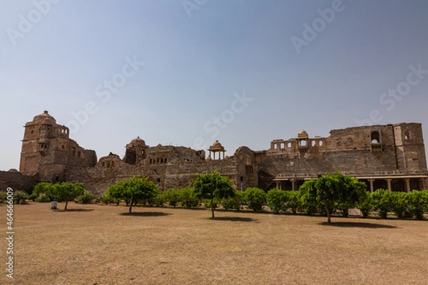 Obraz インド　ラージャスターン州にあるチッタウルガル砦内にあるクンバ・パレス