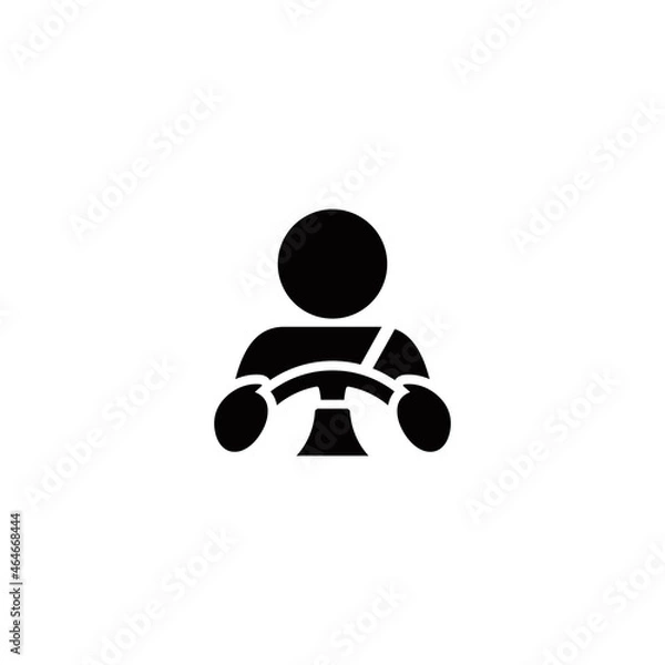Obraz Car driver simple flat icon vector illustration