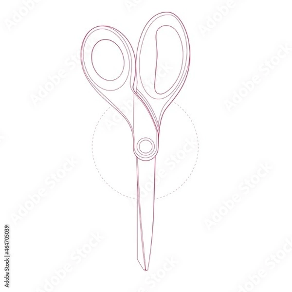 Obraz Office scissors for paper cutting