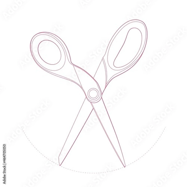 Obraz Office scissors for paper cutting