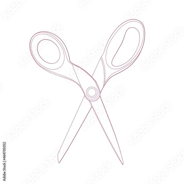 Obraz Office scissors for paper cutting
