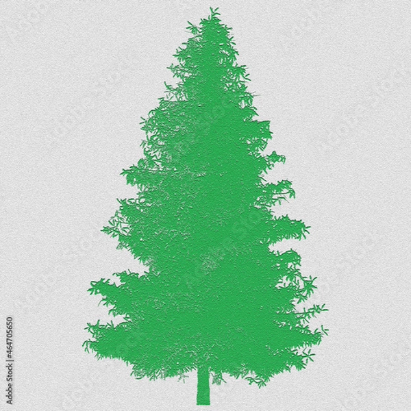 Obraz green christmas tree