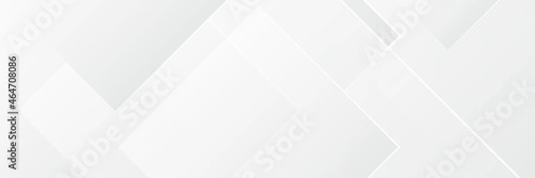 Fototapeta White banner background. Vector abstract graphic design banner pattern background template.