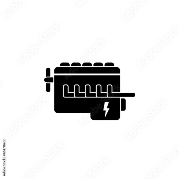 Fototapeta Car motor engine vector icon