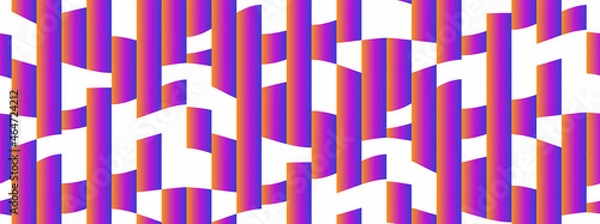 Obraz Vector seamless pattern. Abstract geometric design with colorful stripes.