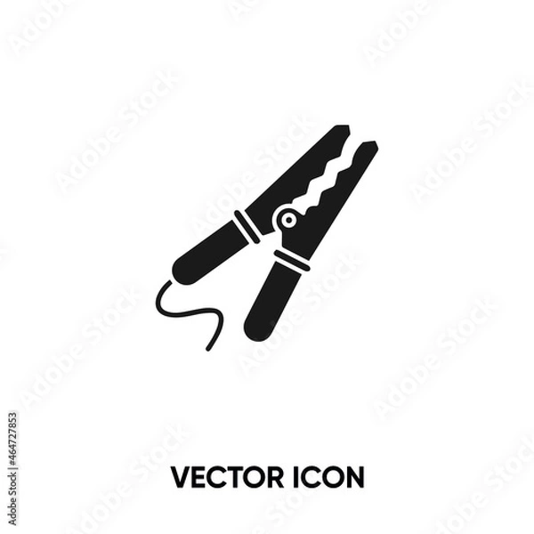 Fototapeta Car jumper vector icon. Modern, simple flat vector illustration for website or mobile app.Jamper or Car battery jumper symbol, logo illustration. Pixel perfect vector graphics	