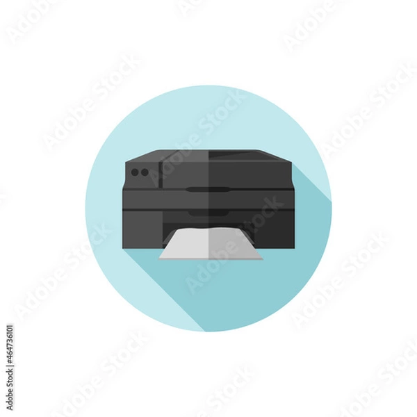 Fototapeta Vector flat design icon printer. Vector illustration