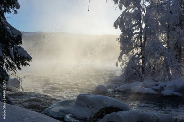 Obraz waterfall in winter
