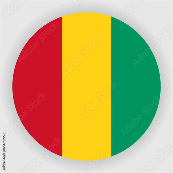 Fototapeta Guinea Flag Rounded Country Flag button Icon