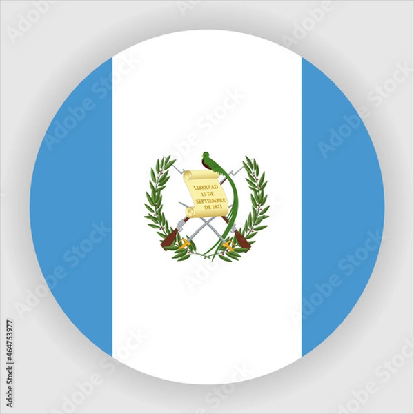 Fototapeta Guatemala Flag Rounded Country Flag button Icon