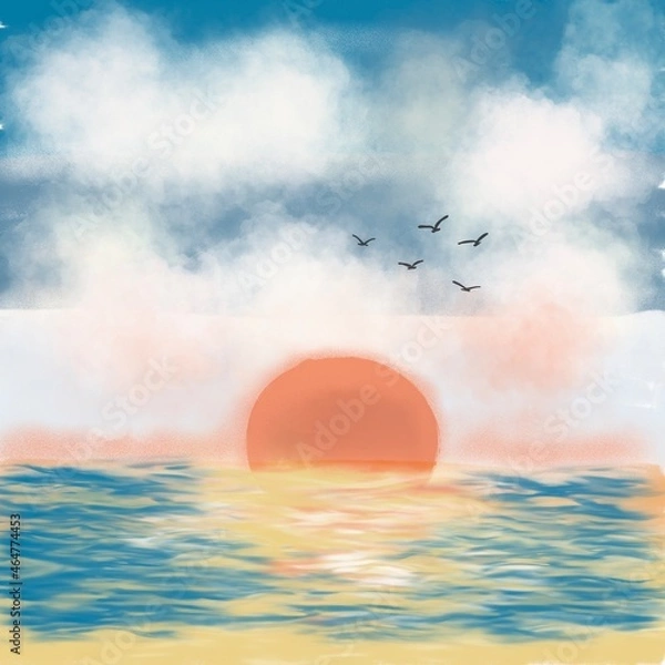 Obraz sunset over the sea