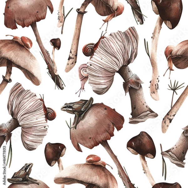 Fototapeta pattern with mushrooms