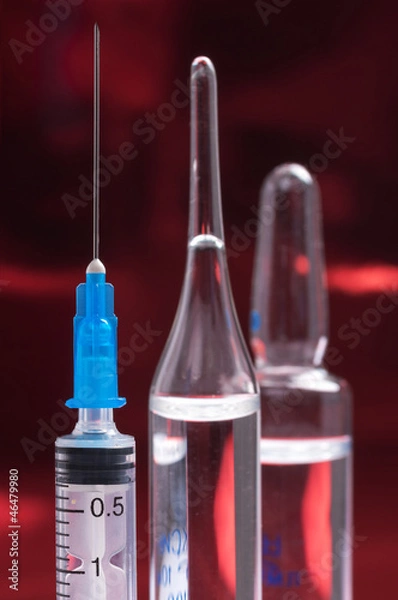Obraz Disposable syringes and ampules