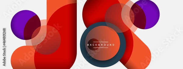 Fototapeta Creative geometric wallpaper. Minimal abstract background. Circles composition vector illustration for wallpaper banner background or landing page