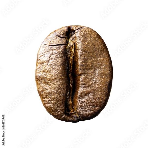 Obraz Roasted coffee bean isolated on white background