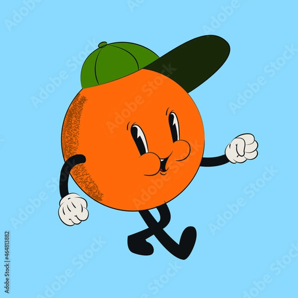 Obraz Cartoon 1930s style orange
