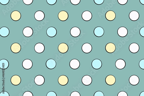 Fototapeta polka dots pattern, colorful dots, colorful  polka dot background