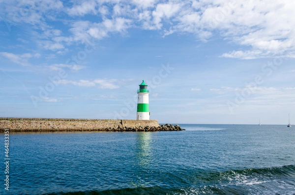 Obraz The Lighthouse of Schleimünde at Western coast of Baltic Sea marks the entrance from the sea into the Schlei. The beacon was built in 1871.