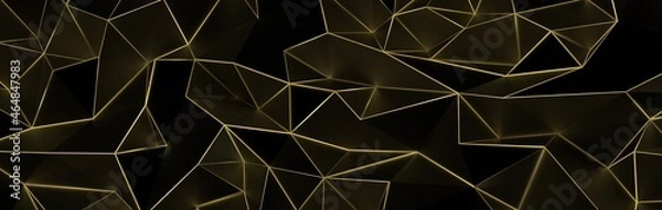 Fototapeta Abstract dark polygonal mosaic background