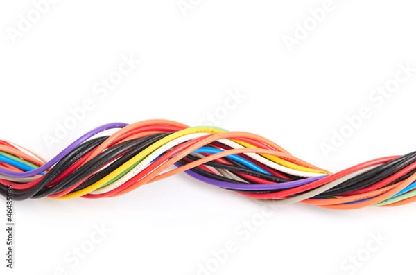 Fototapeta Multicolored computer cable